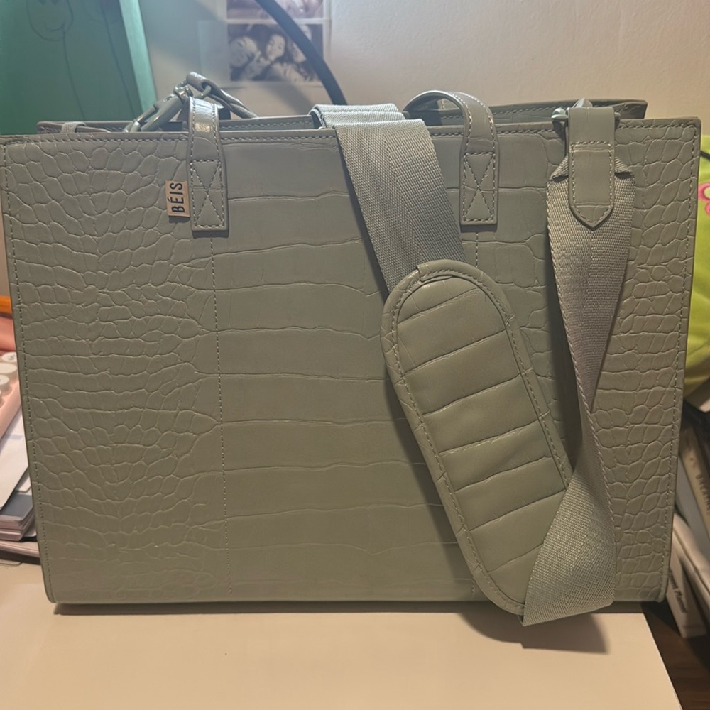 BEIS croc work tote in slate
